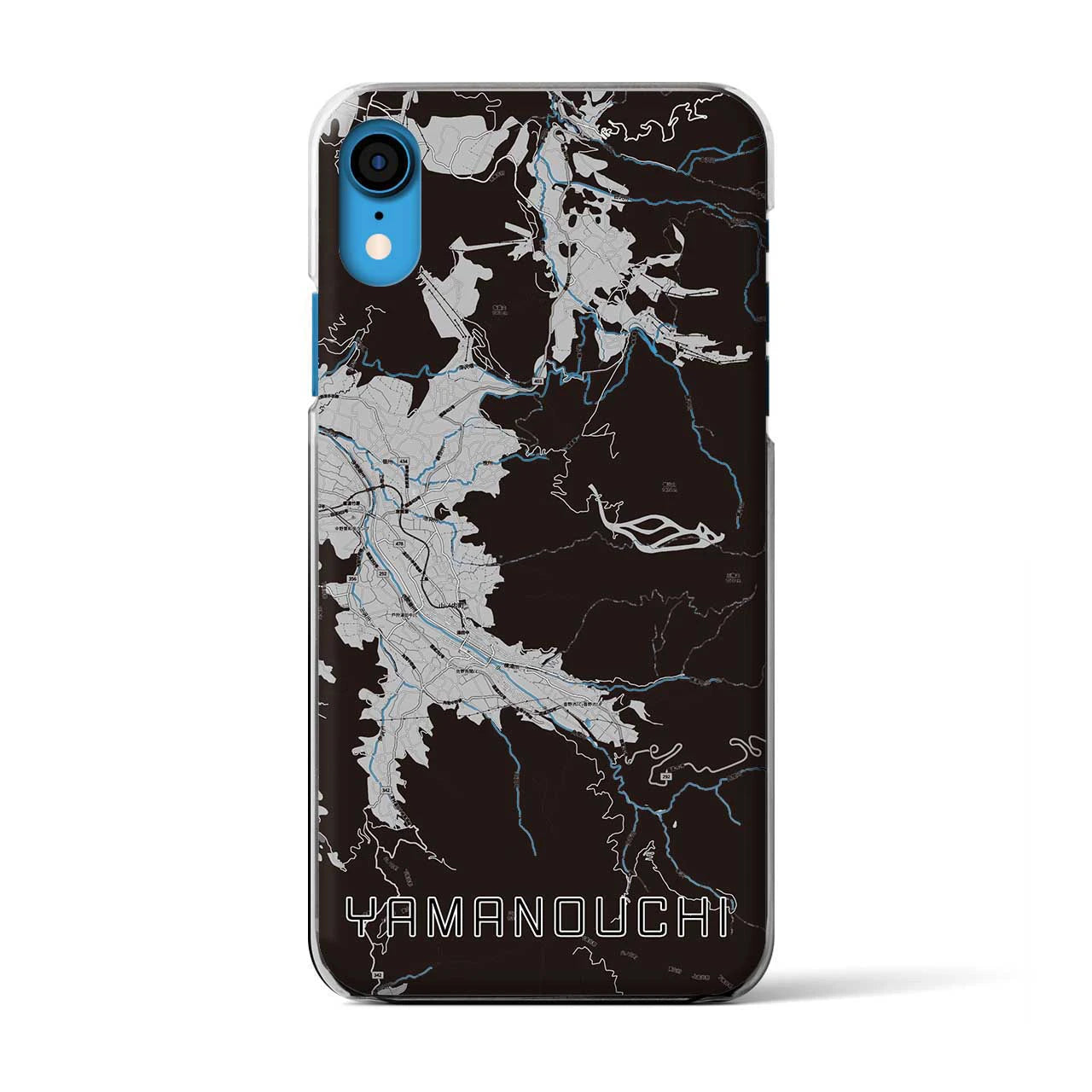【山ノ内(長野県)】地図柄iPhoneケース(クリアタイプ)