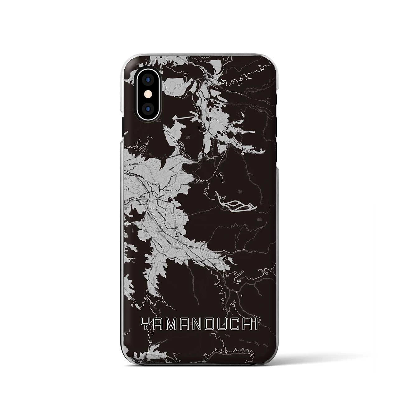 【山ノ内(長野県)】地図柄iPhoneケース(クリアタイプ)