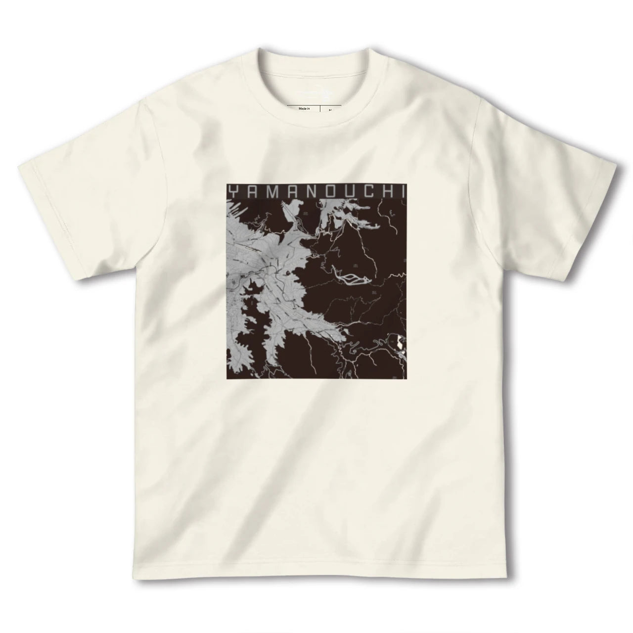 【山ノ内(長野県)】地図柄ヘビーウェイトTシャツ