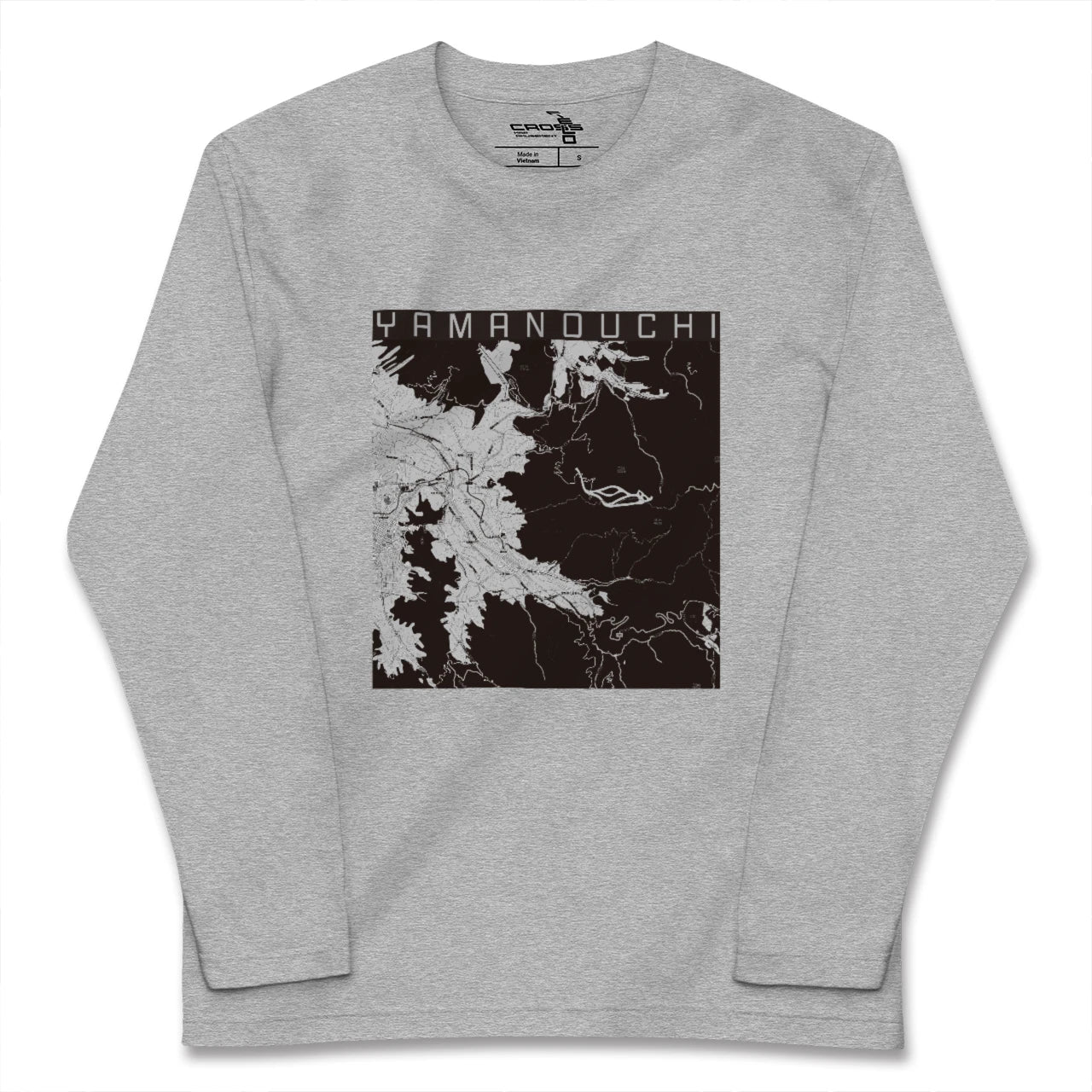 【山ノ内(長野県)】地図柄ロングスリーブTシャツ
