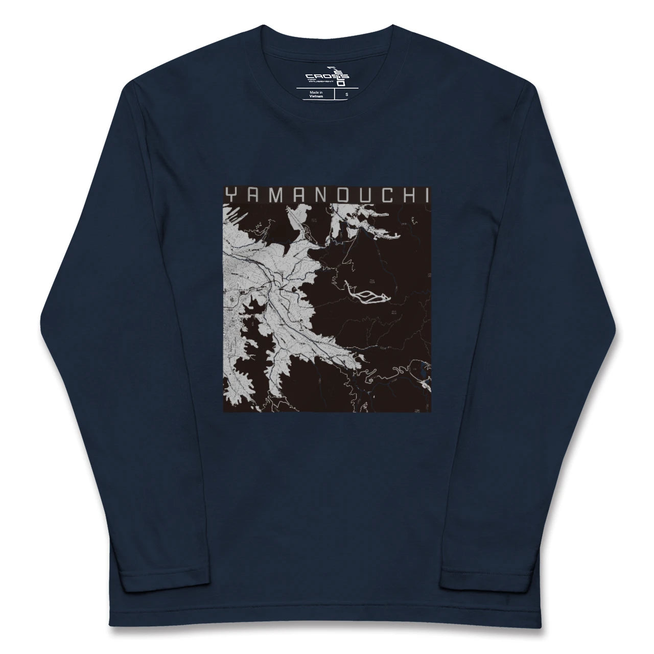 【山ノ内(長野県)】地図柄ロングスリーブTシャツ