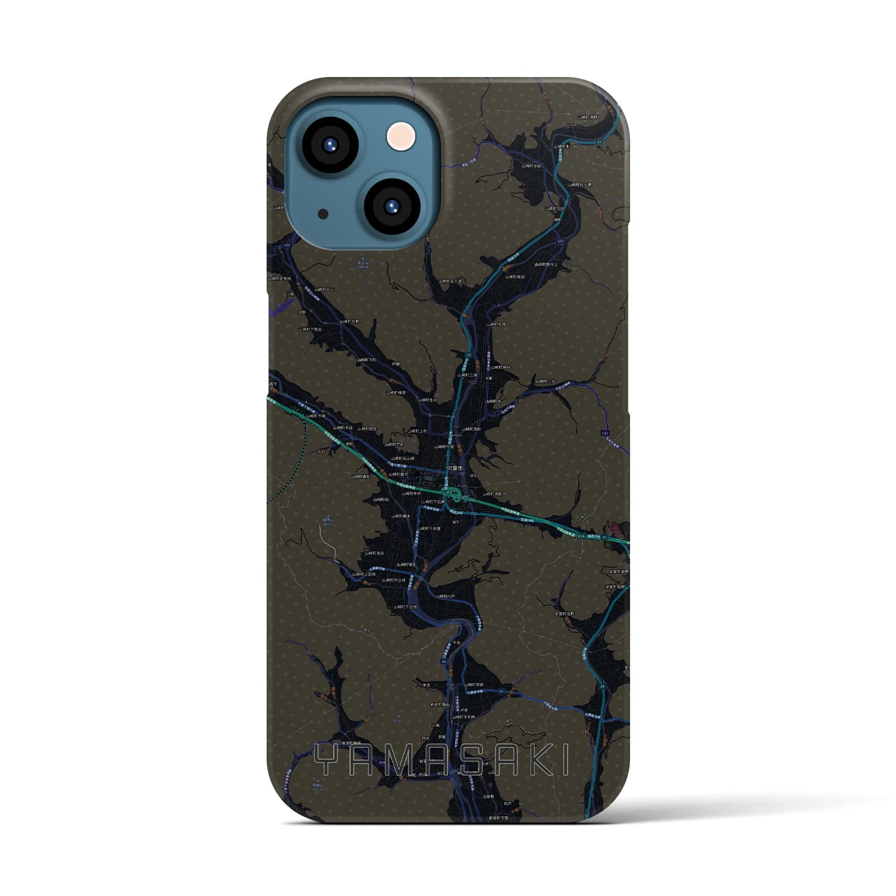 【山崎(兵庫県)】地図柄iPhoneケース(バックカバータイプ)