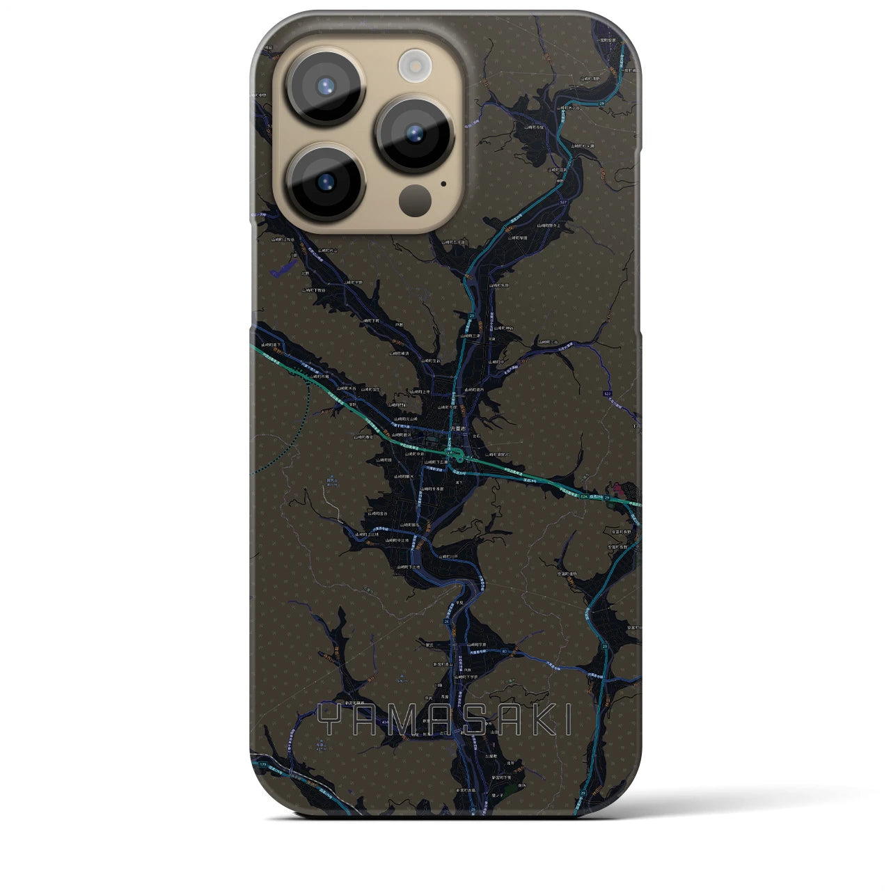 【山崎(兵庫県)】地図柄iPhoneケース(バックカバータイプ)