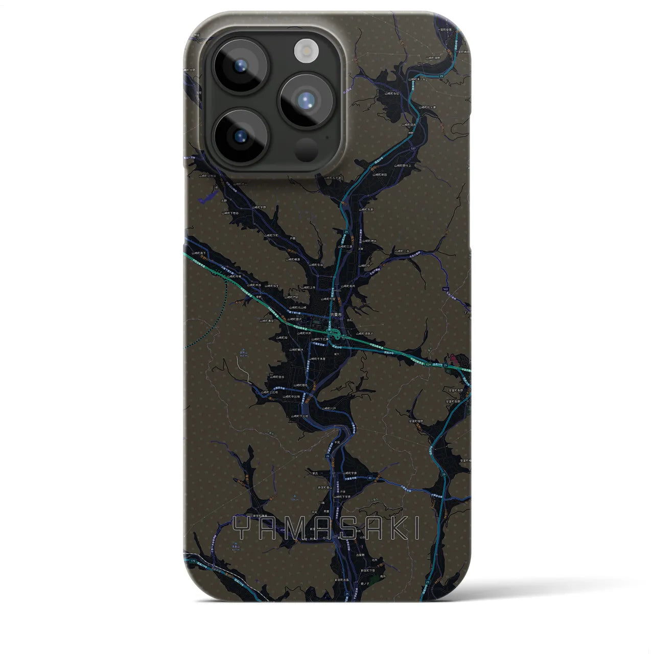 【山崎(兵庫県)】地図柄iPhoneケース(バックカバータイプ)