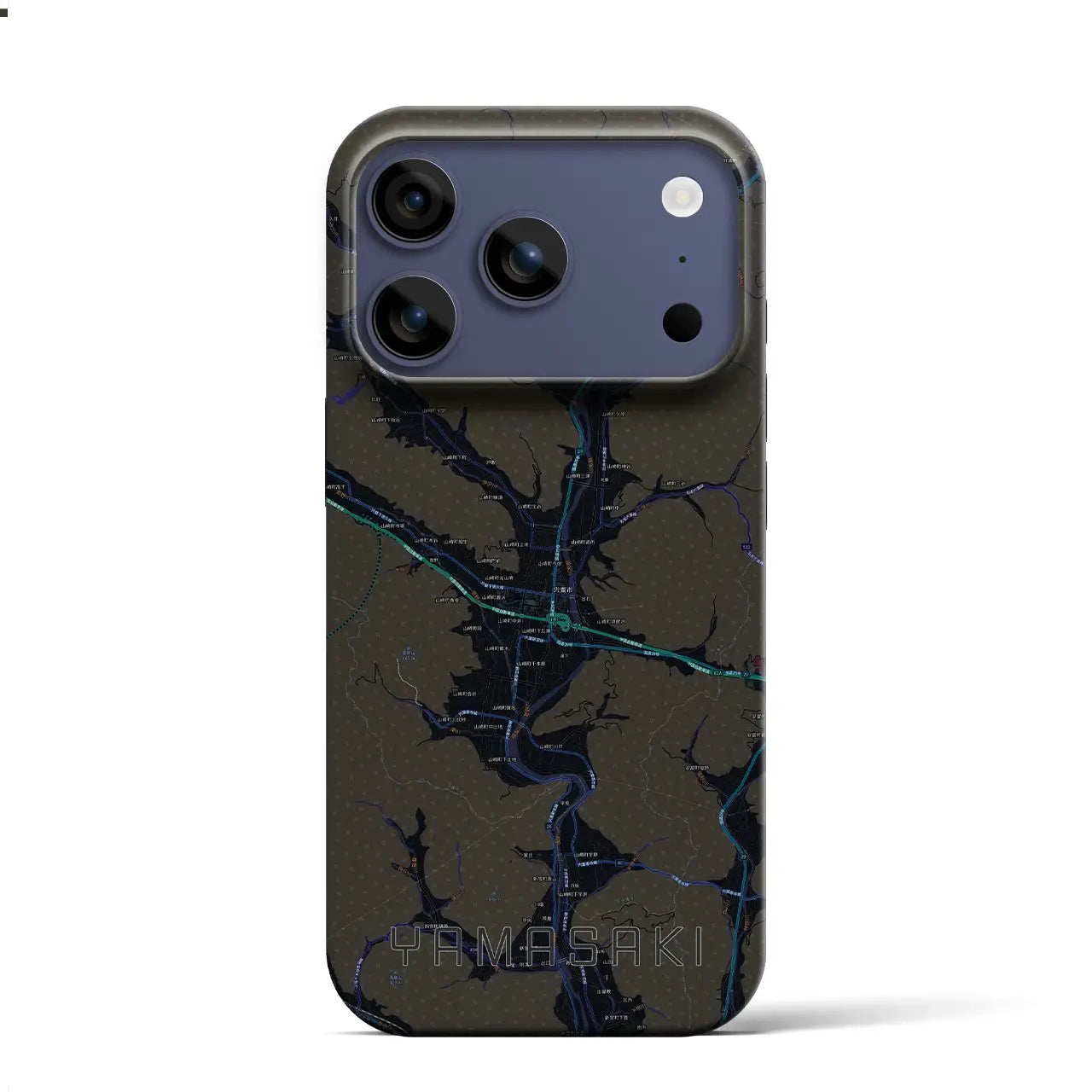 【山崎(兵庫県)】地図柄iPhoneケース(バックカバータイプ)