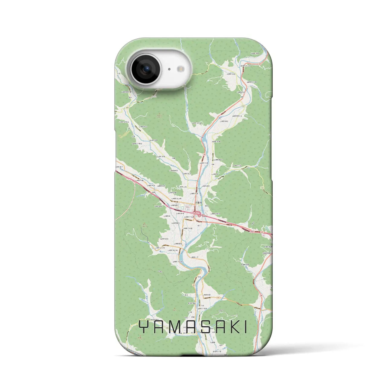 【山崎(兵庫県)】地図柄iPhoneケース(バックカバータイプ)