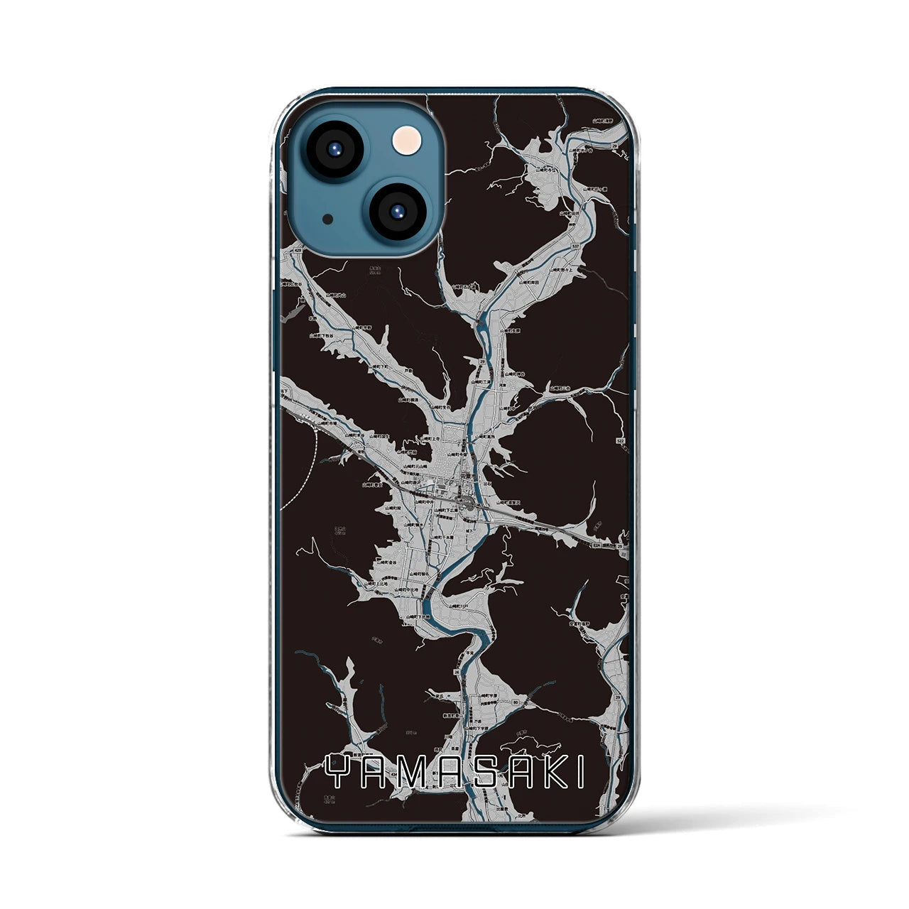 【山崎(兵庫県)】地図柄iPhoneケース(クリアタイプ)