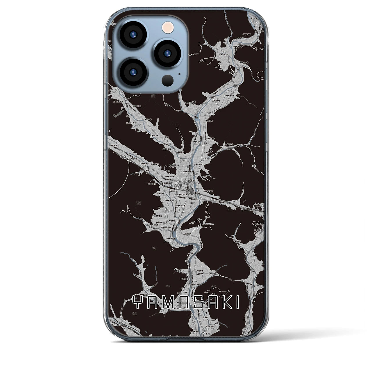 【山崎(兵庫県)】地図柄iPhoneケース(クリアタイプ)