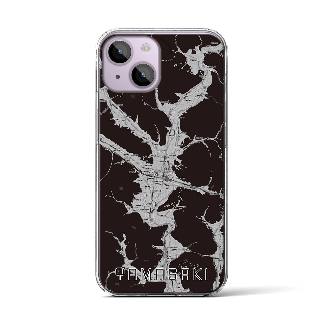 【山崎(兵庫県)】地図柄iPhoneケース(クリアタイプ)