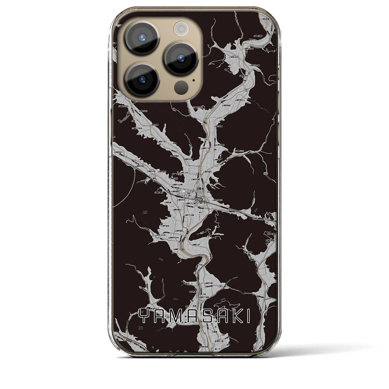 【山崎(兵庫県)】地図柄iPhoneケース(クリアタイプ)