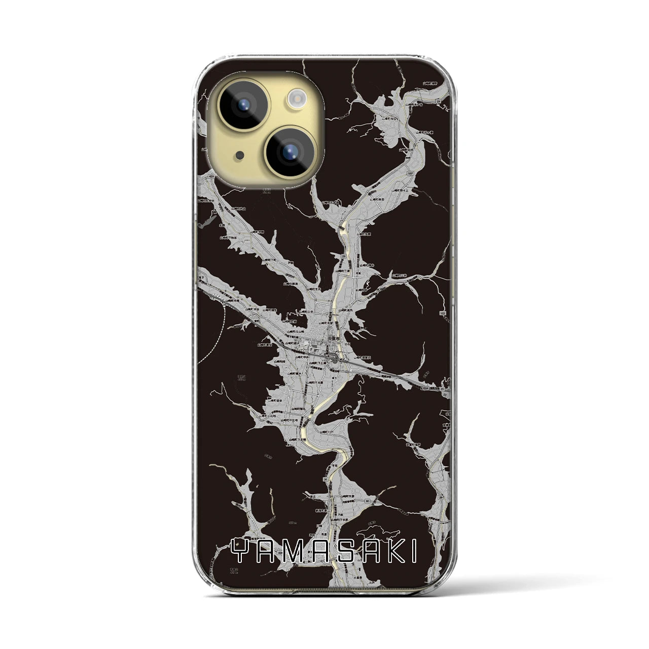 【山崎(兵庫県)】地図柄iPhoneケース(クリアタイプ)