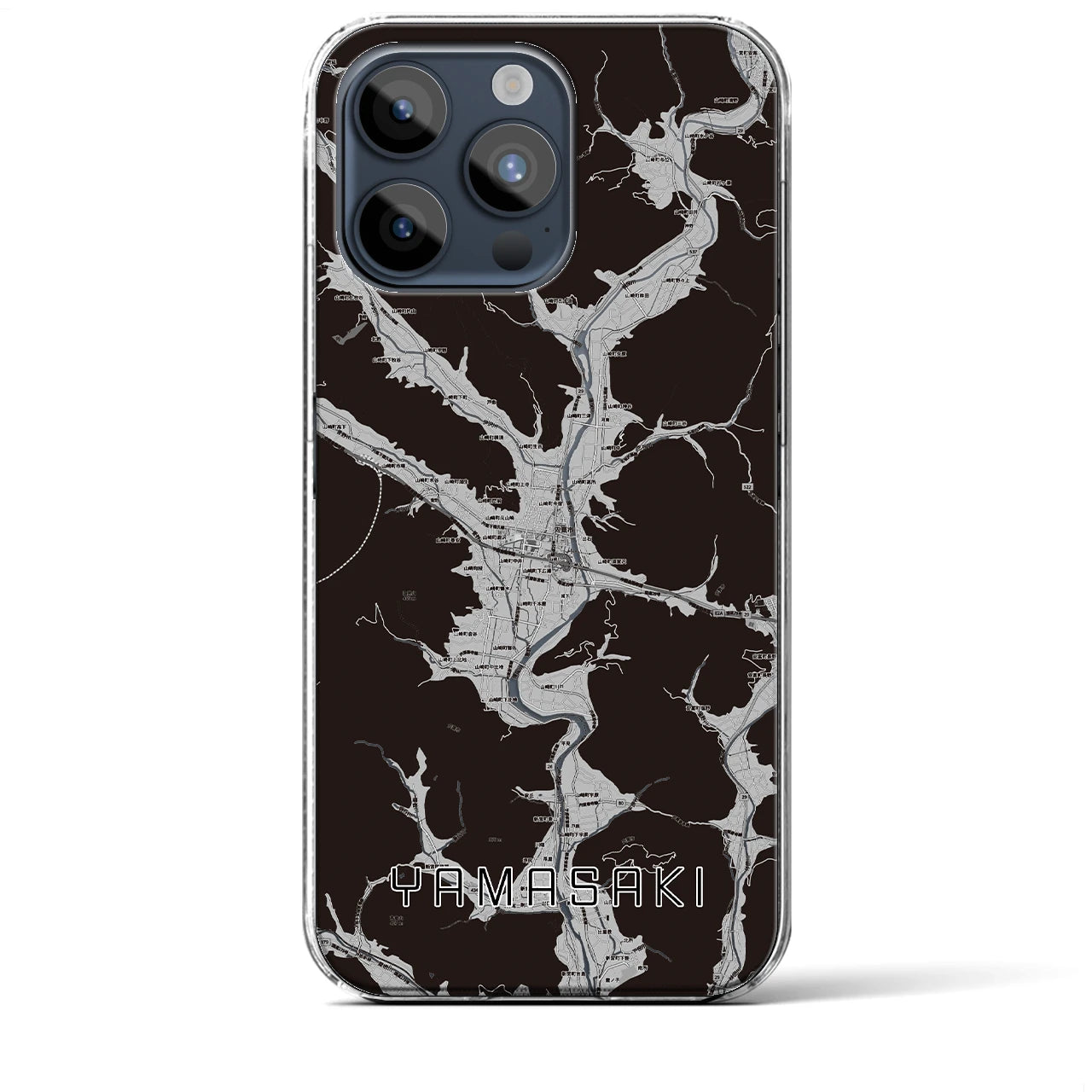 【山崎(兵庫県)】地図柄iPhoneケース(クリアタイプ)