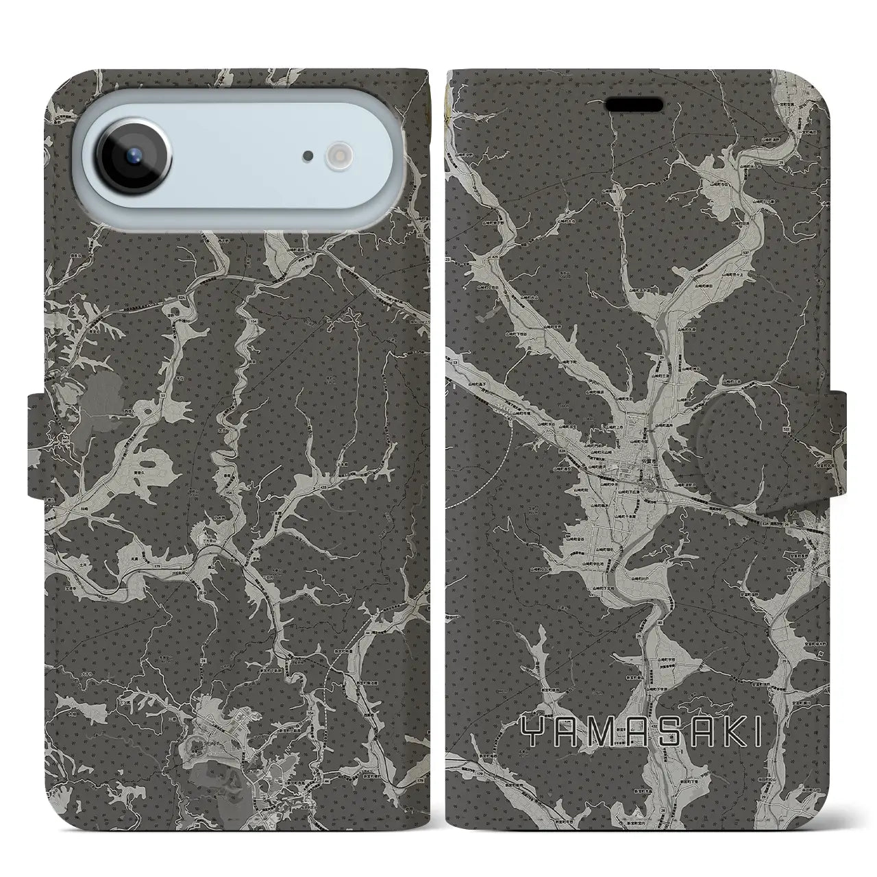 【山崎(兵庫県)】地図柄iPhoneケース(手帳タイプ)