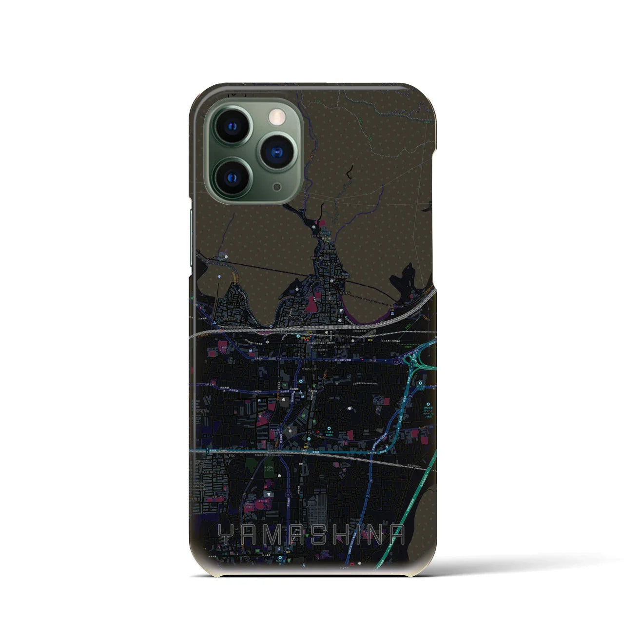 【山科(京都府)】地図柄iPhoneケース(バックカバータイプ)