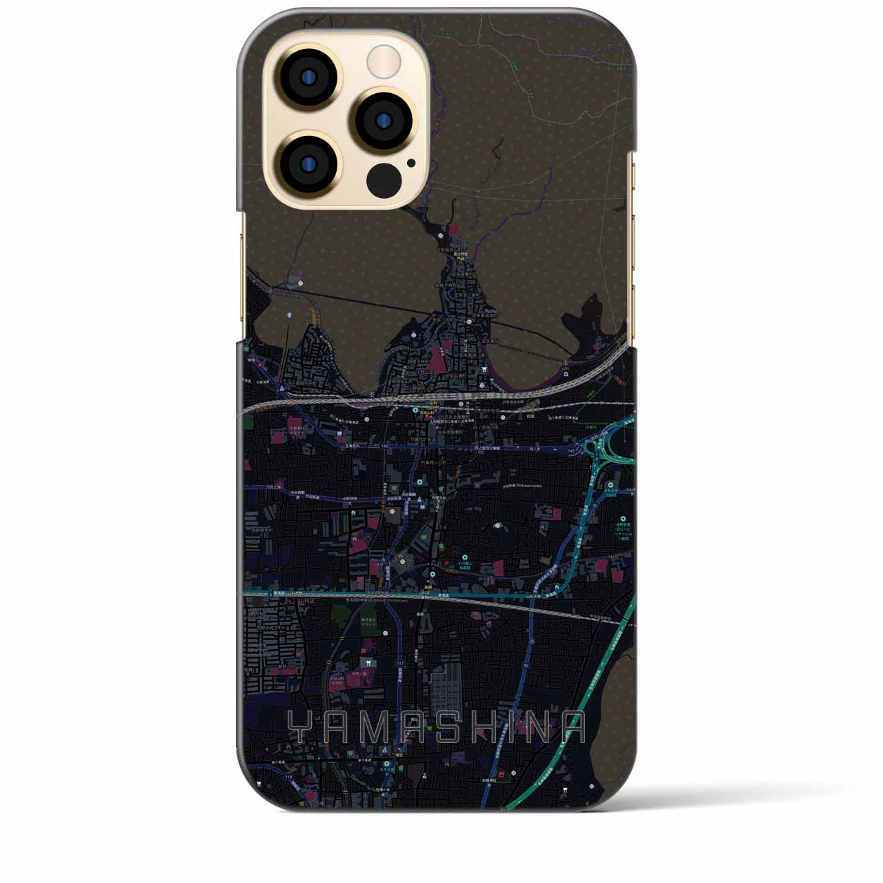 【山科(京都府)】地図柄iPhoneケース(バックカバータイプ)