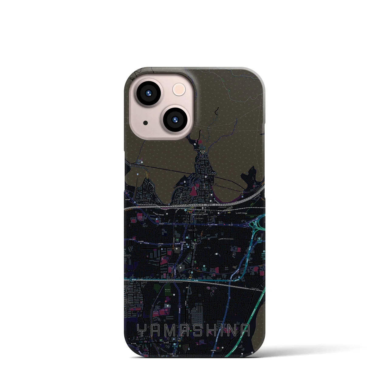 【山科(京都府)】地図柄iPhoneケース(バックカバータイプ)
