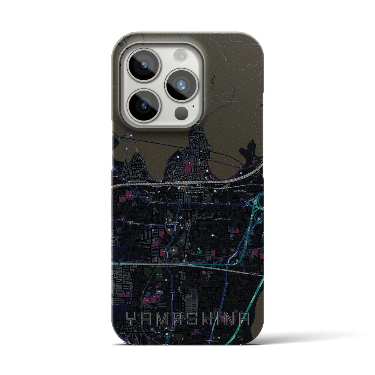 【山科(京都府)】地図柄iPhoneケース(バックカバータイプ)