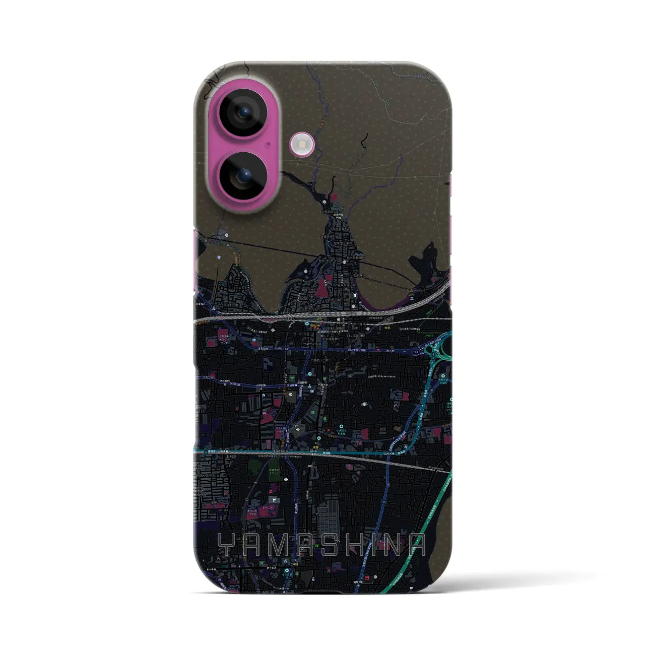 【山科(京都府)】地図柄iPhoneケース(バックカバータイプ)