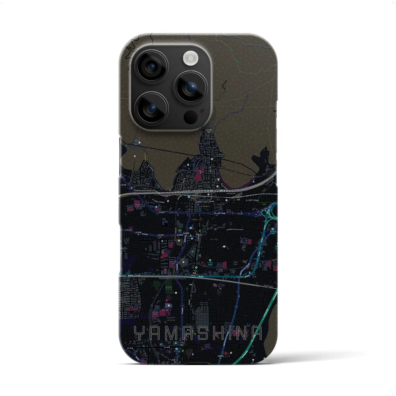 【山科(京都府)】地図柄iPhoneケース(バックカバータイプ)