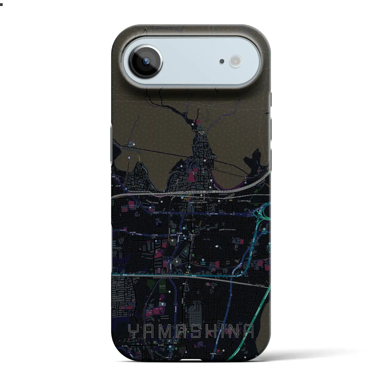 【山科(京都府)】地図柄iPhoneケース(バックカバータイプ)