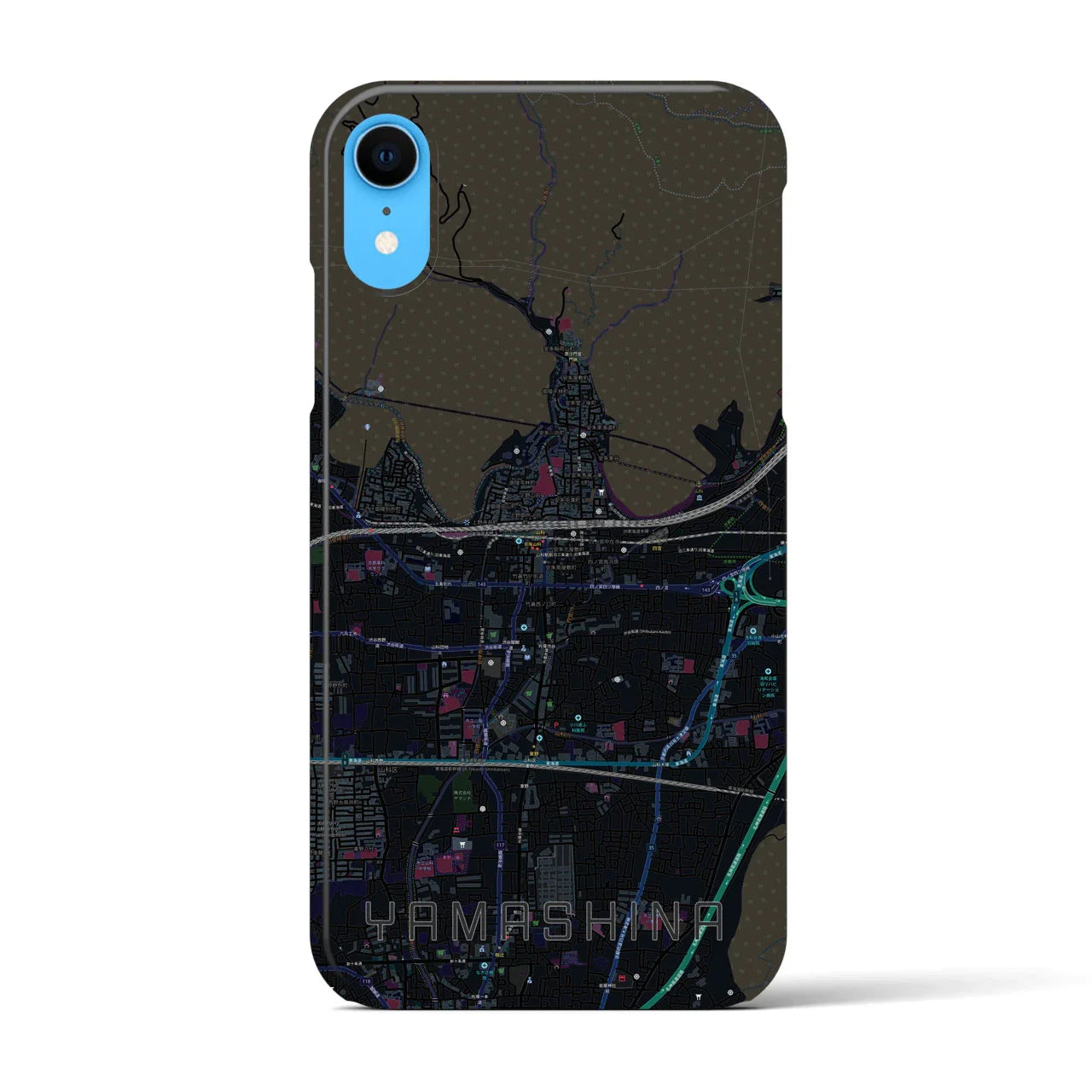 【山科(京都府)】地図柄iPhoneケース(バックカバータイプ)