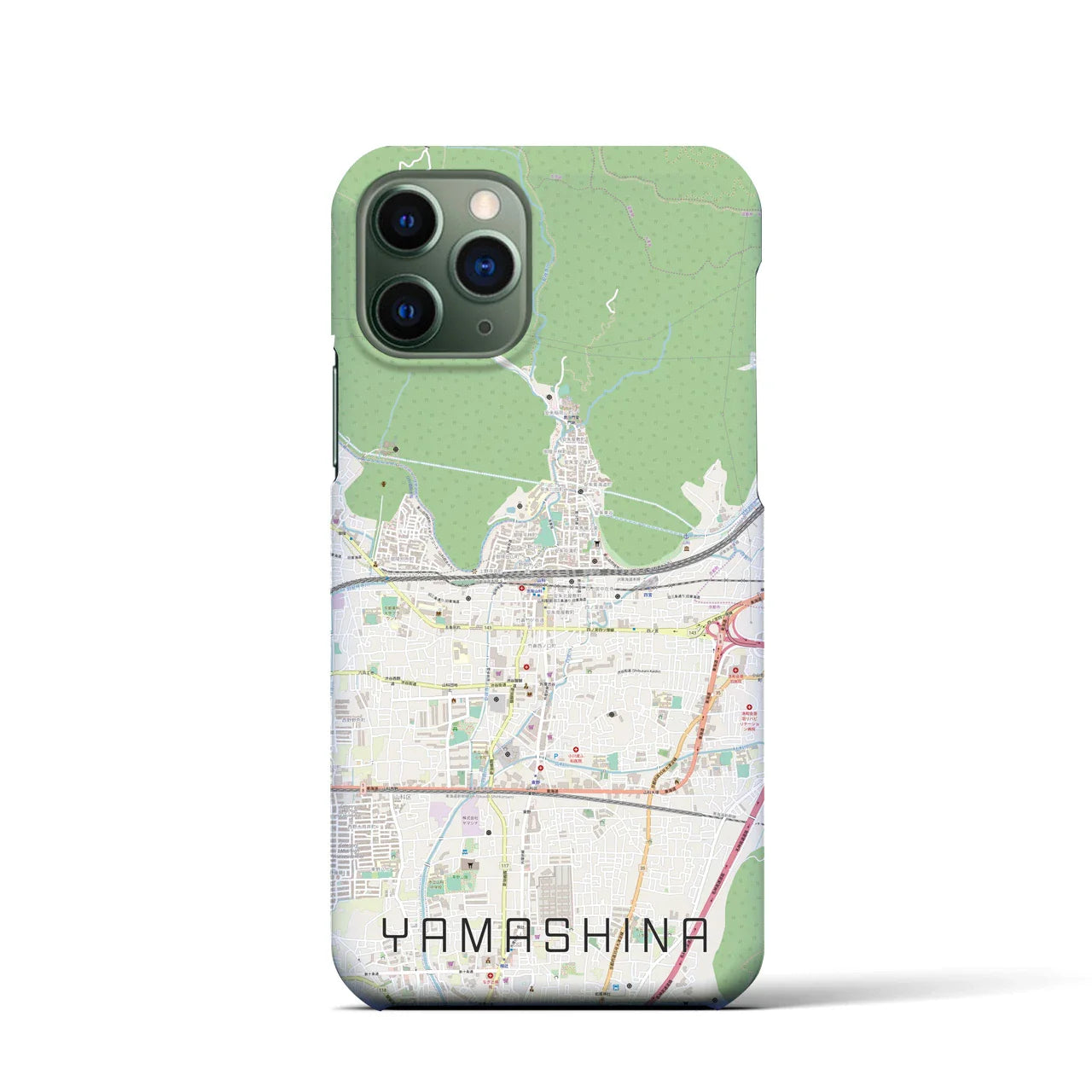 【山科(京都府)】地図柄iPhoneケース(バックカバータイプ)