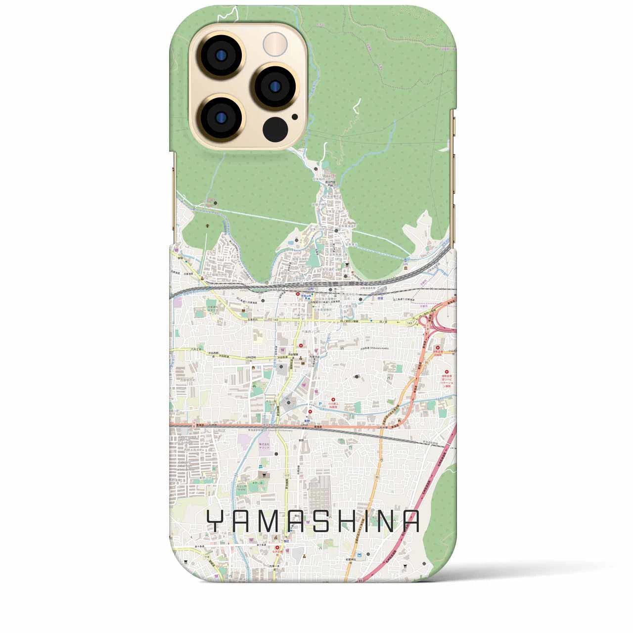 【山科(京都府)】地図柄iPhoneケース(バックカバータイプ)