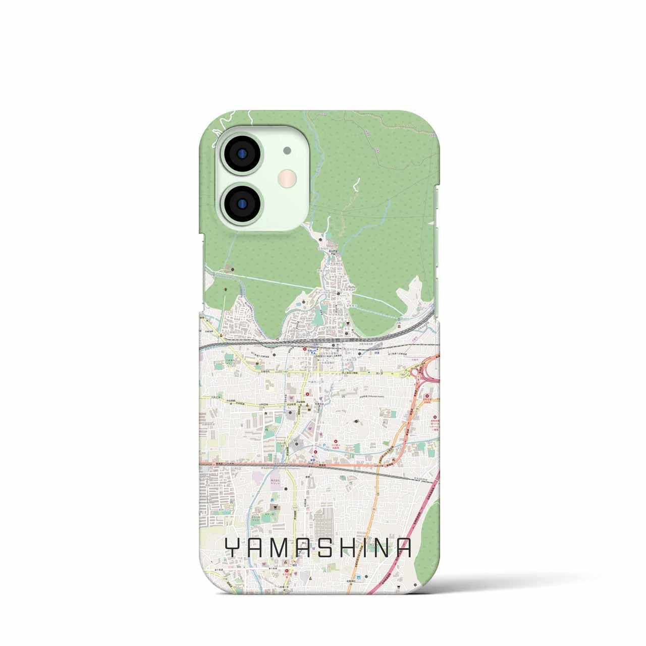 【山科(京都府)】地図柄iPhoneケース(バックカバータイプ)