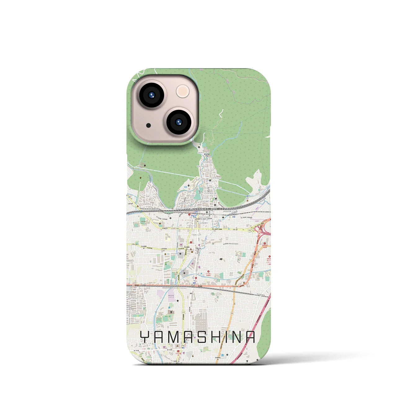 【山科(京都府)】地図柄iPhoneケース(バックカバータイプ)