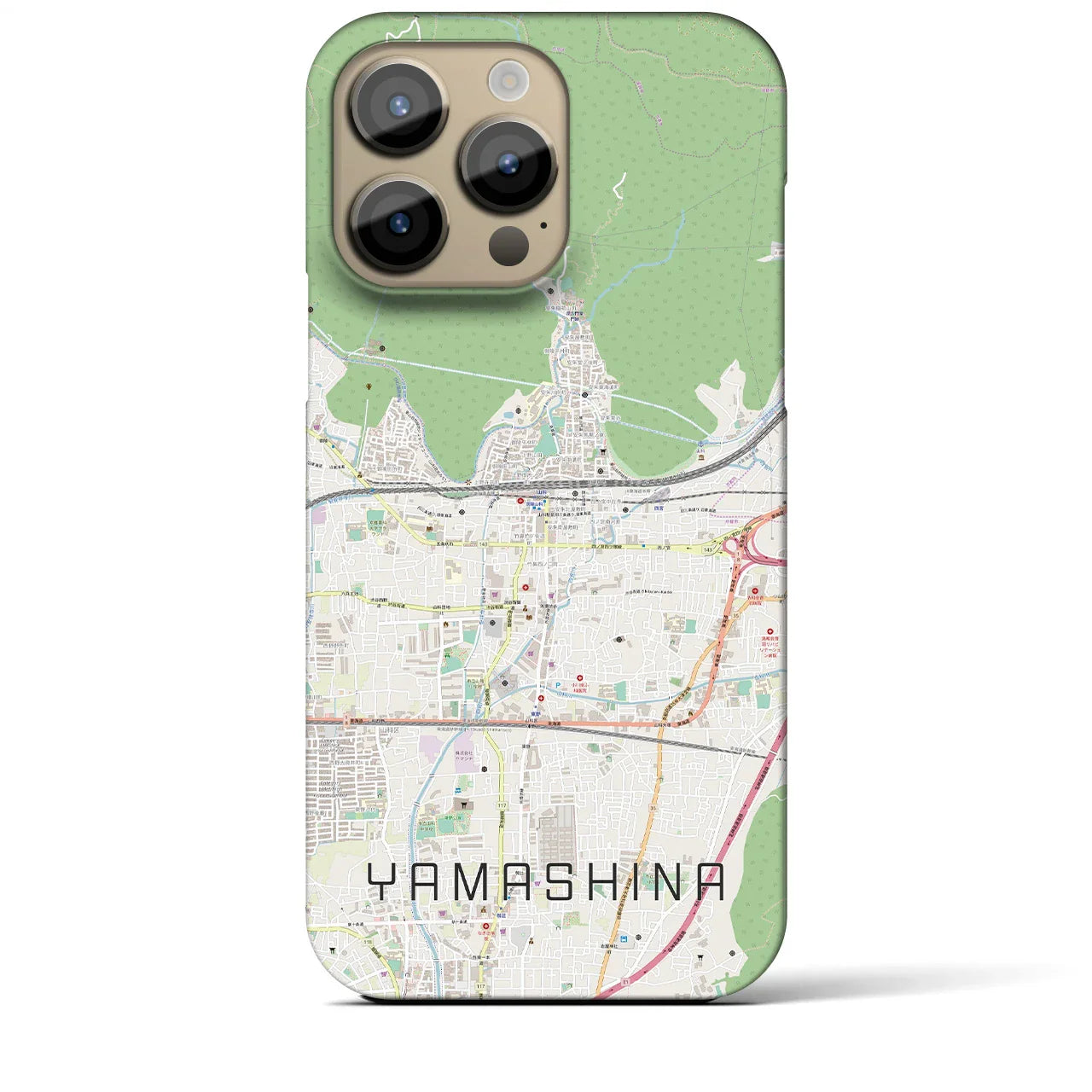【山科(京都府)】地図柄iPhoneケース(バックカバータイプ)