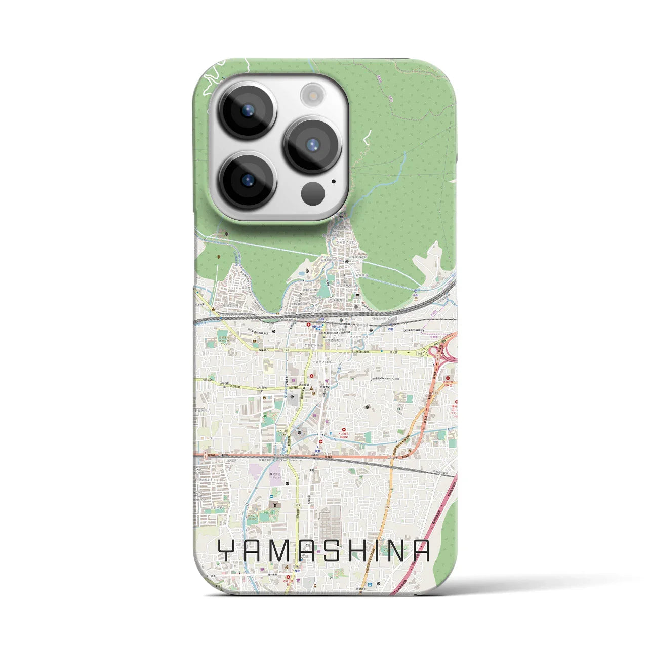 【山科(京都府)】地図柄iPhoneケース(バックカバータイプ)