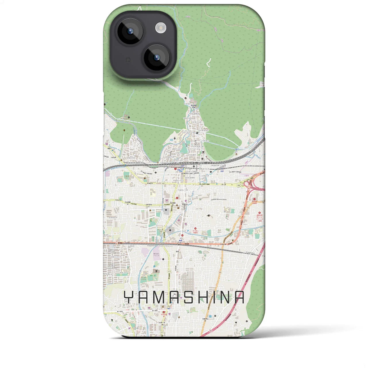 【山科(京都府)】地図柄iPhoneケース(バックカバータイプ)
