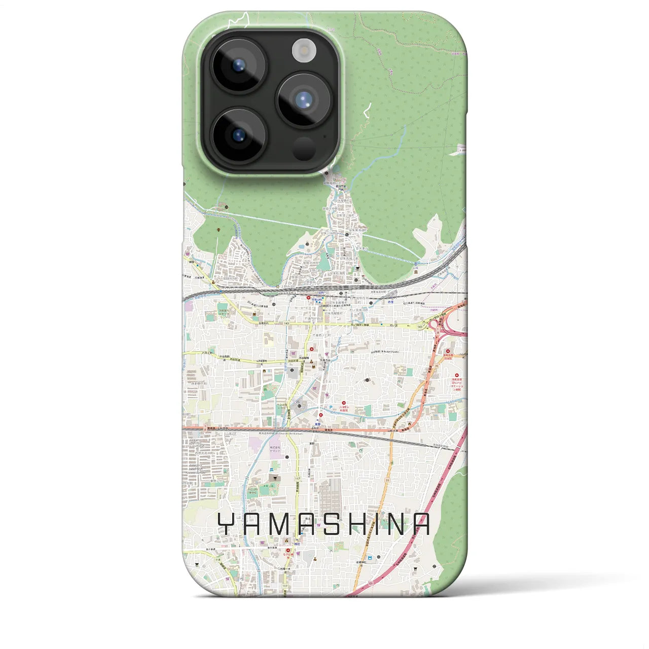 【山科(京都府)】地図柄iPhoneケース(バックカバータイプ)