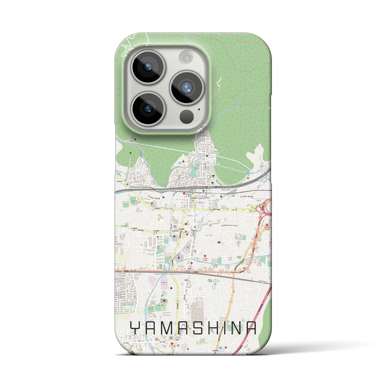 【山科(京都府)】地図柄iPhoneケース(バックカバータイプ)