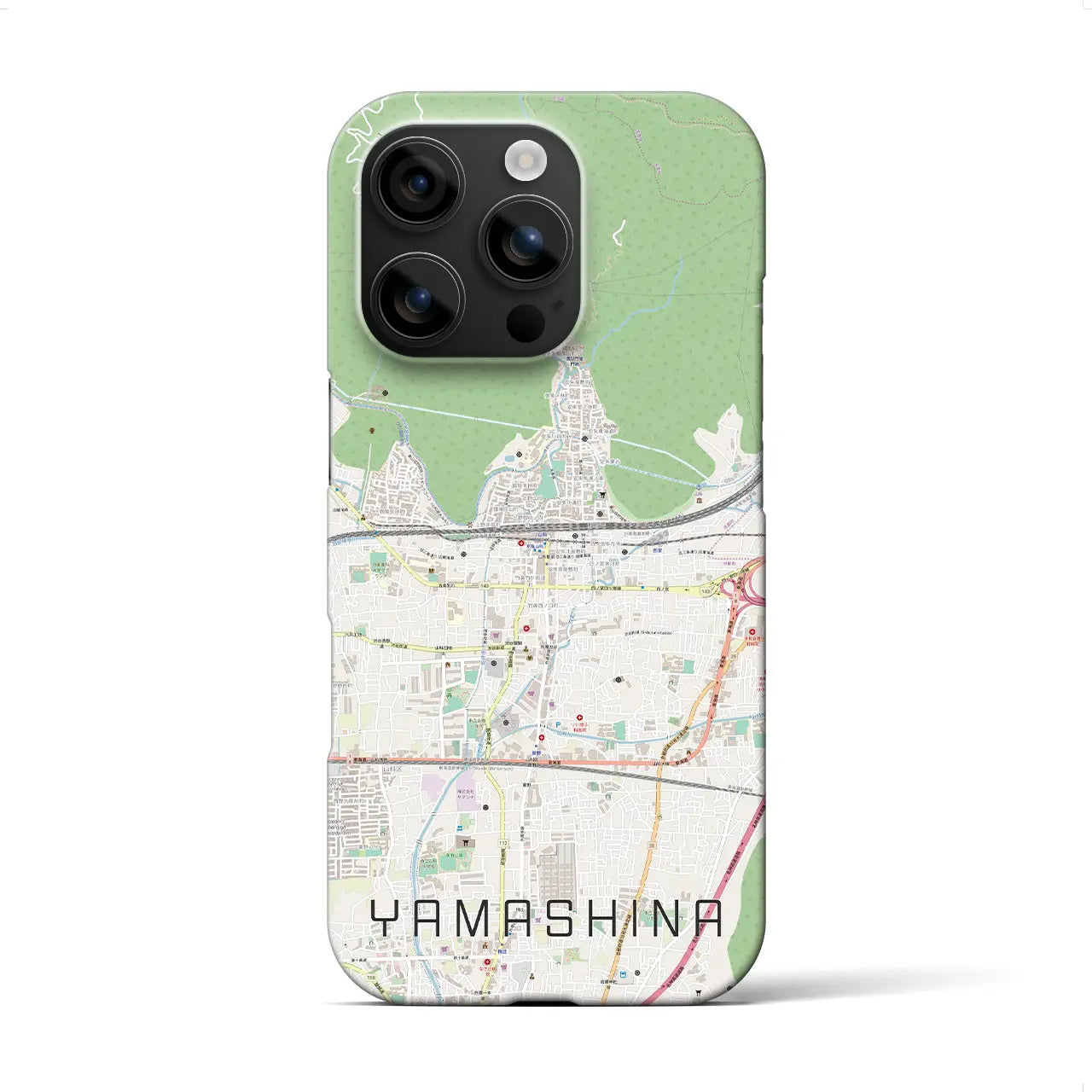 【山科(京都府)】地図柄iPhoneケース(バックカバータイプ)