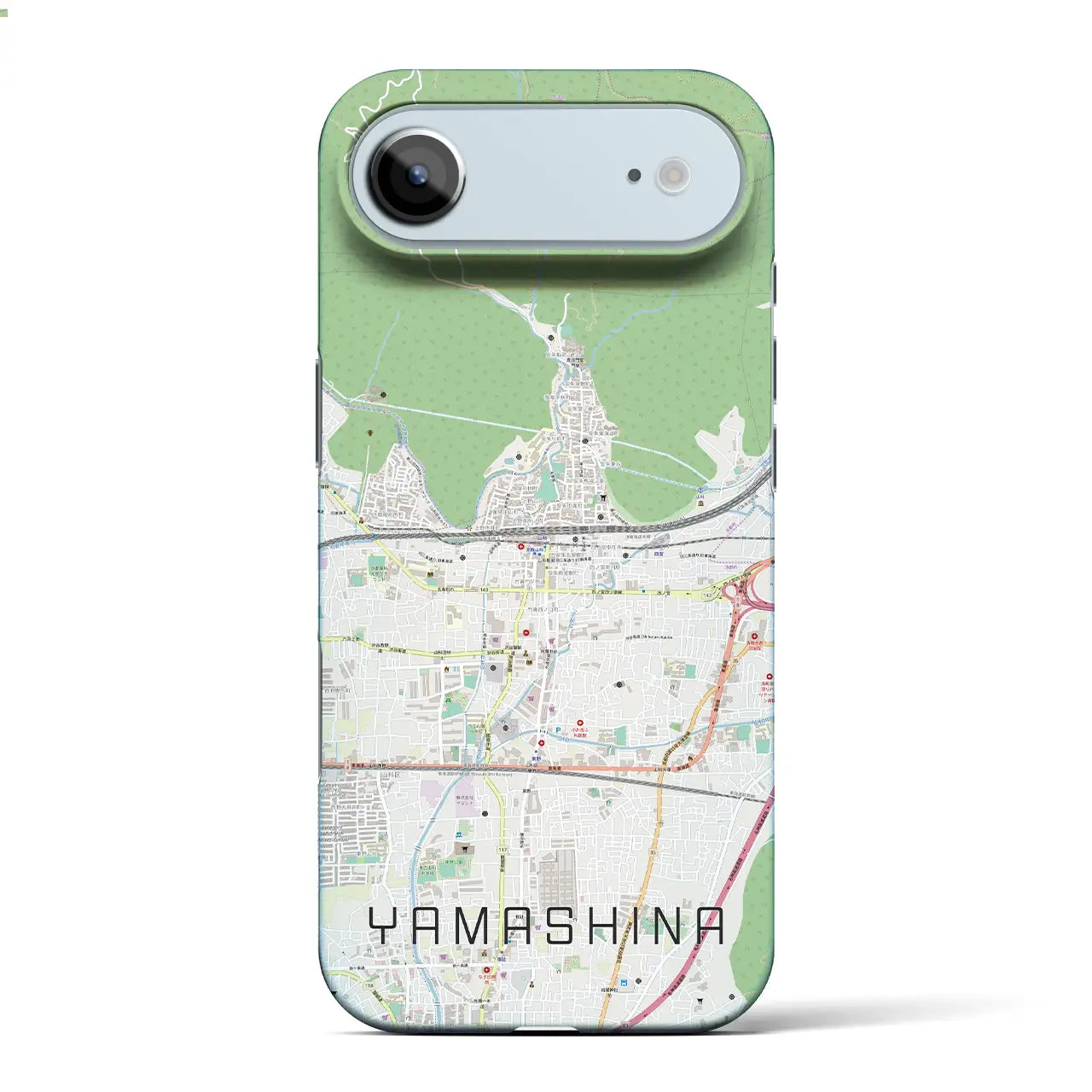 【山科(京都府)】地図柄iPhoneケース(バックカバータイプ)