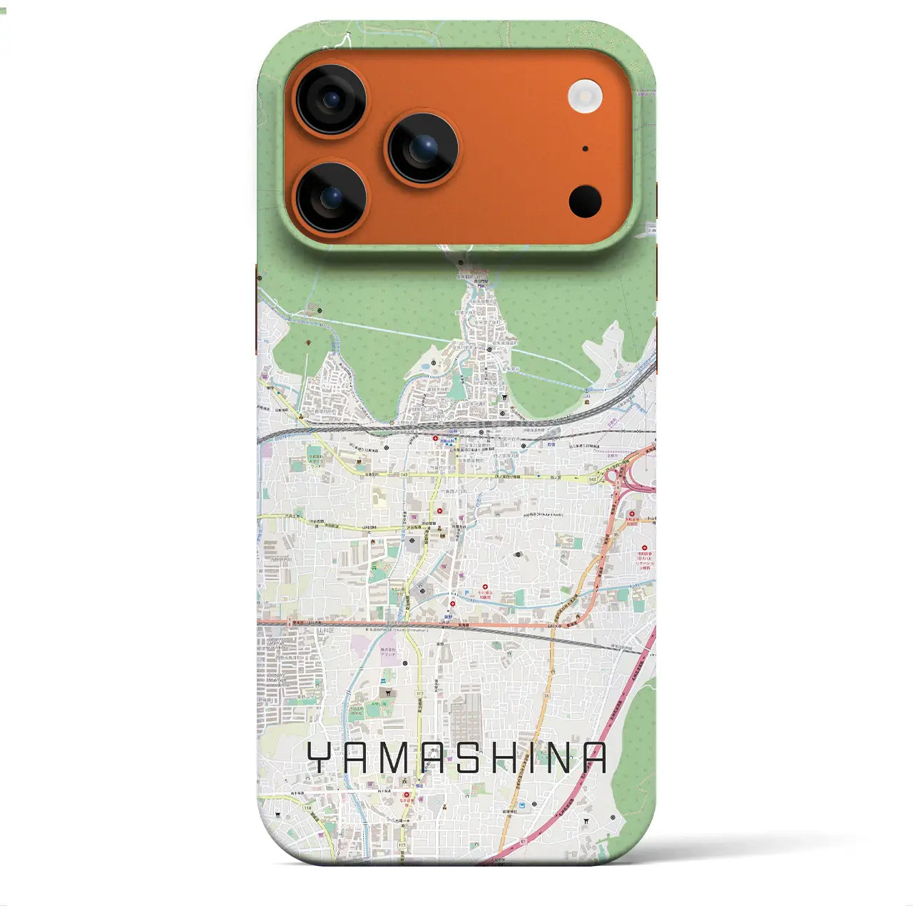 【山科(京都府)】地図柄iPhoneケース(バックカバータイプ)