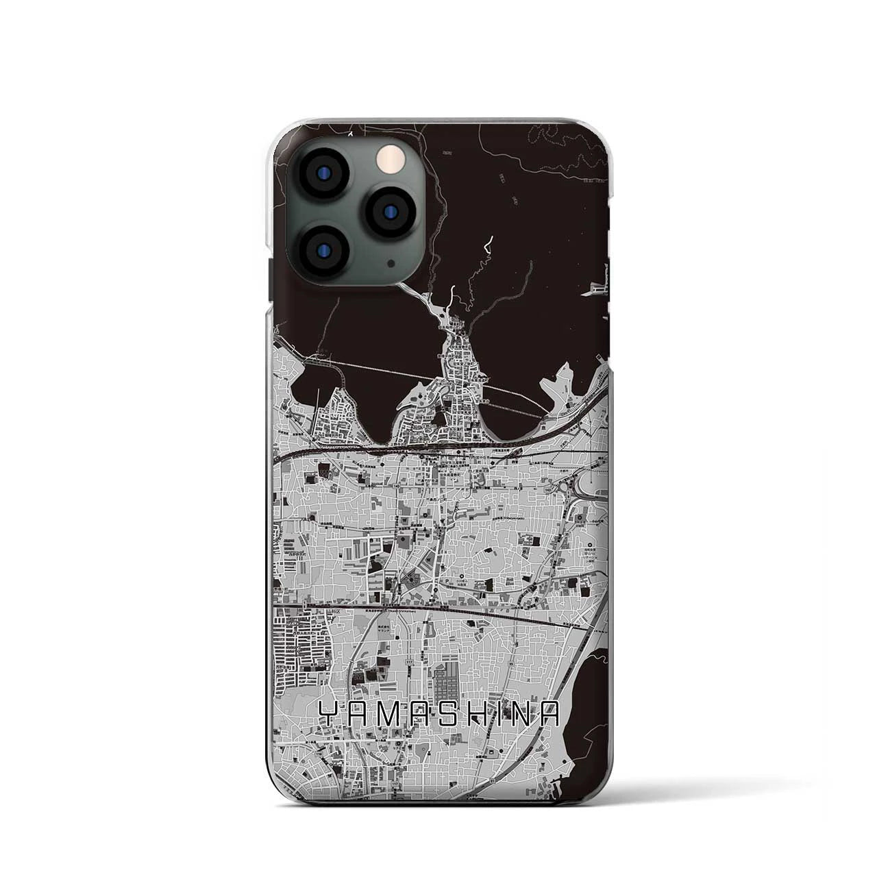 【山科(京都府)】地図柄iPhoneケース(クリアタイプ)