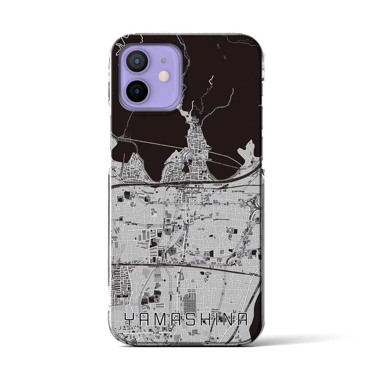 【山科(京都府)】地図柄iPhoneケース(クリアタイプ)