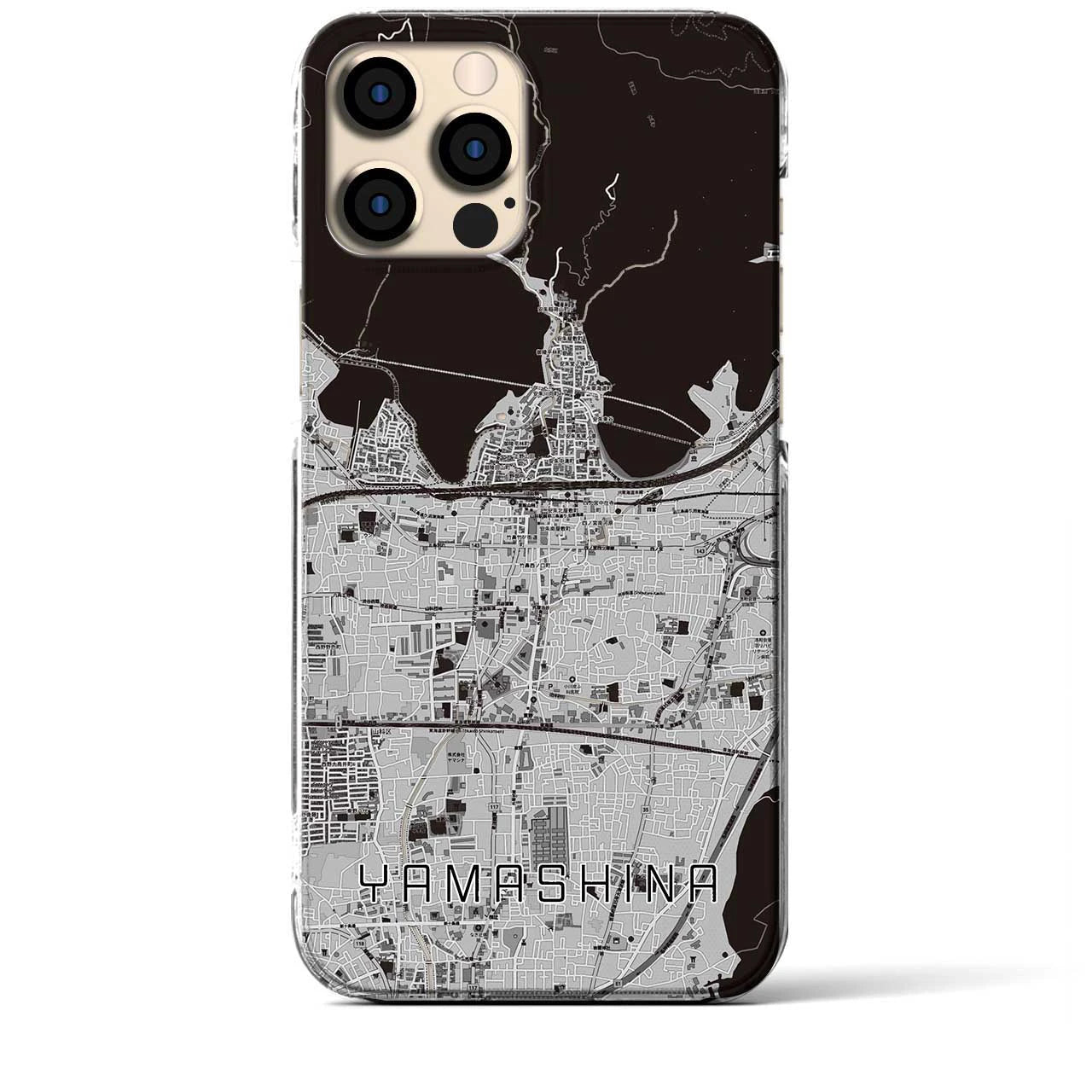 【山科(京都府)】地図柄iPhoneケース(クリアタイプ)