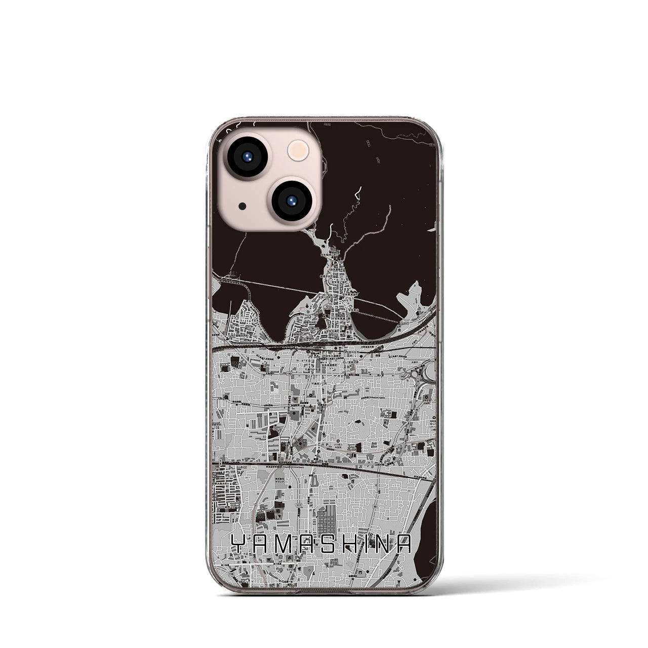 【山科(京都府)】地図柄iPhoneケース(クリアタイプ)