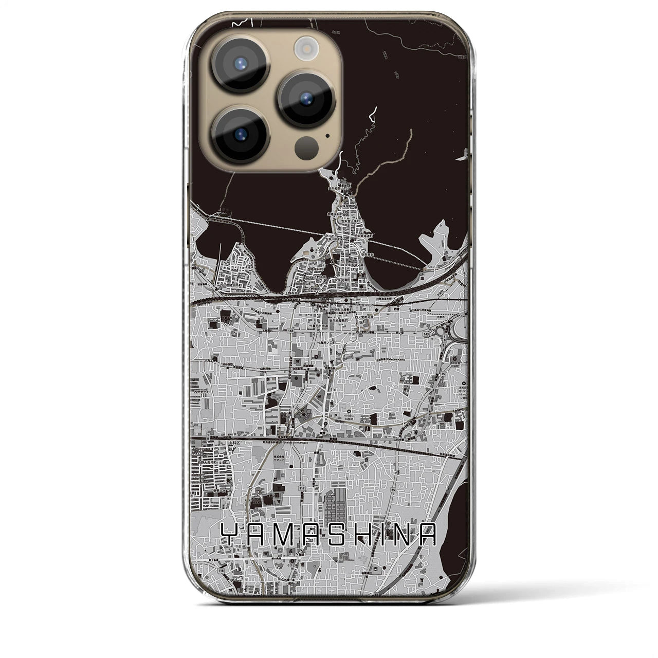 【山科(京都府)】地図柄iPhoneケース(クリアタイプ)