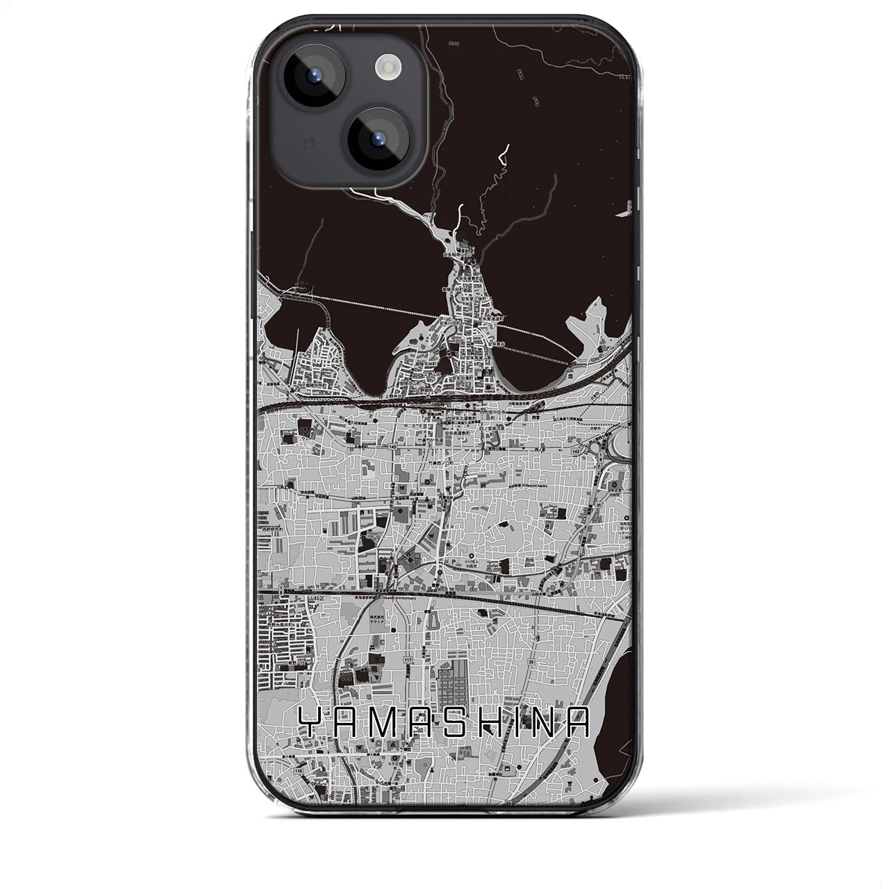 【山科(京都府)】地図柄iPhoneケース(クリアタイプ)