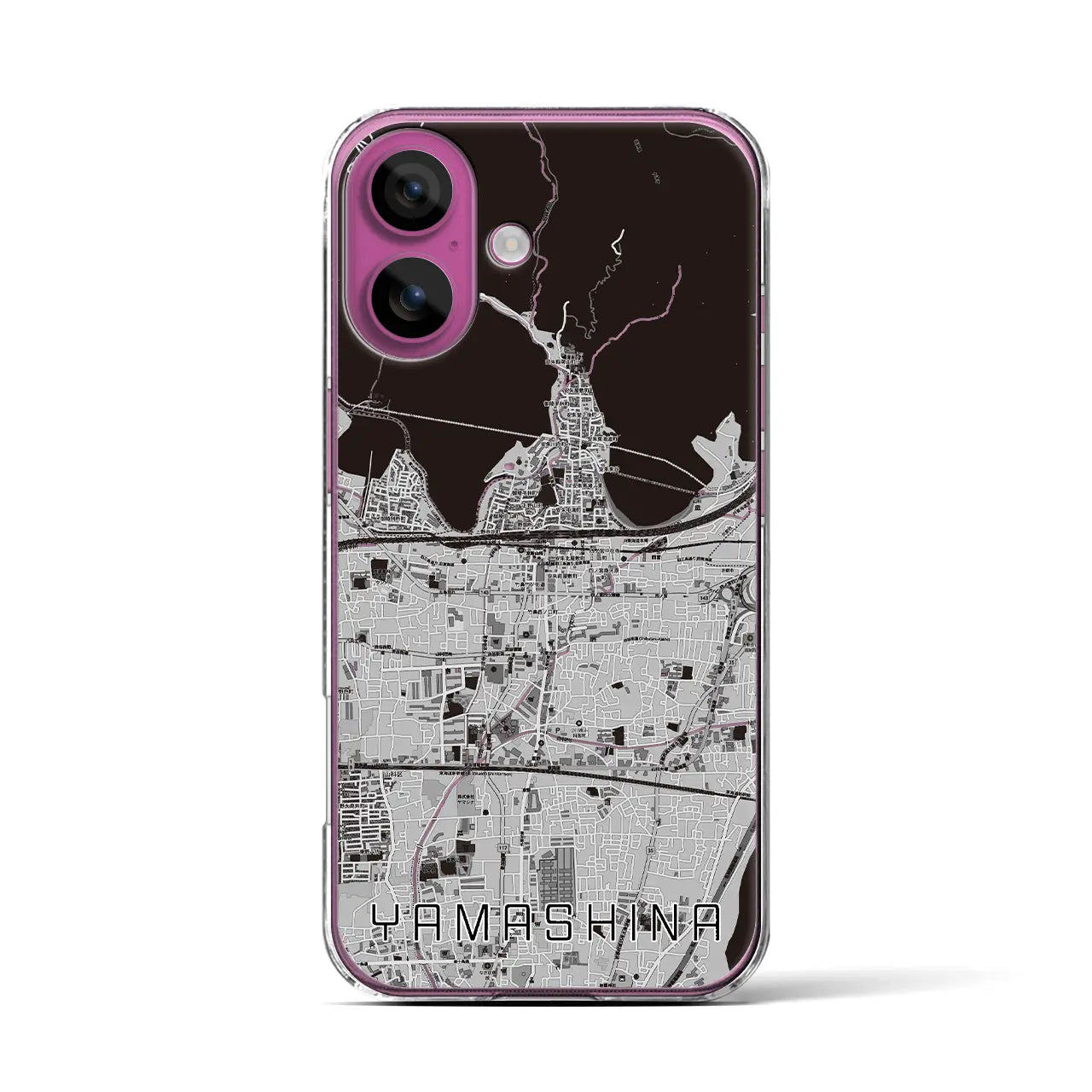 【山科(京都府)】地図柄iPhoneケース(クリアタイプ)