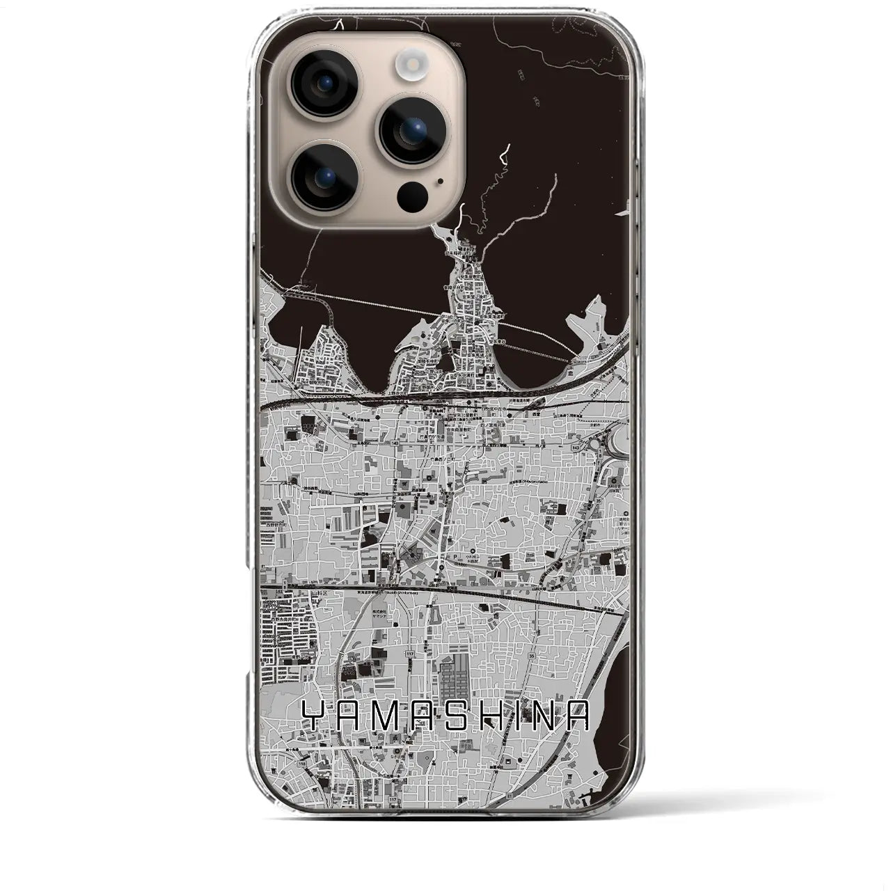 【山科(京都府)】地図柄iPhoneケース(クリアタイプ)