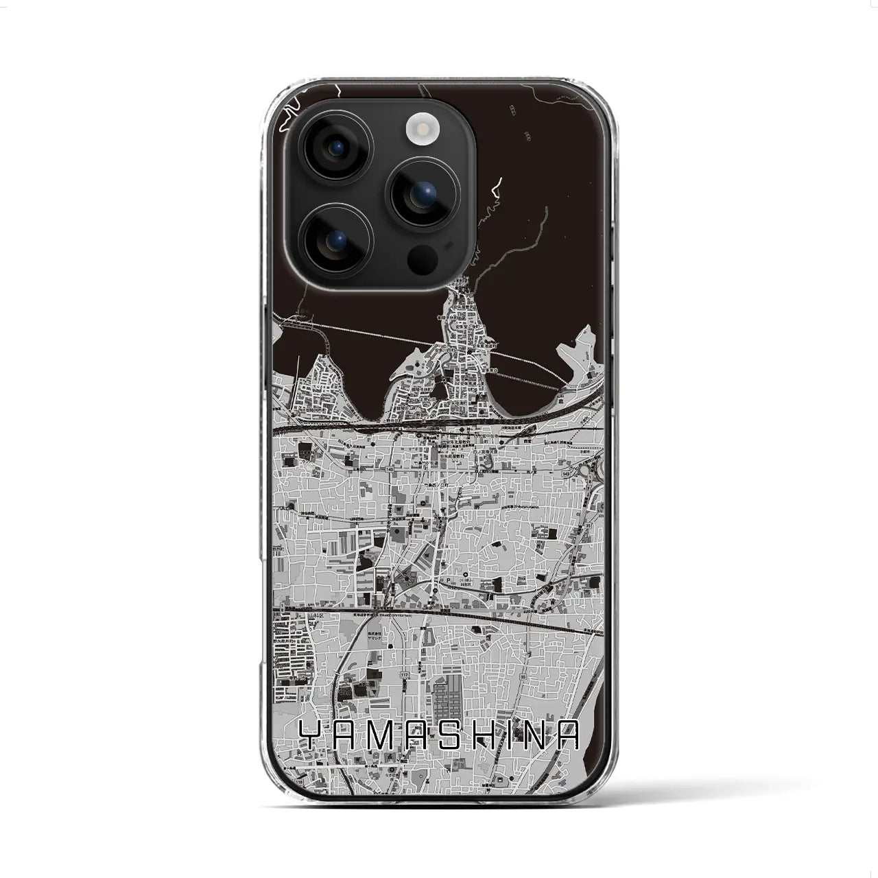 【山科(京都府)】地図柄iPhoneケース(クリアタイプ)