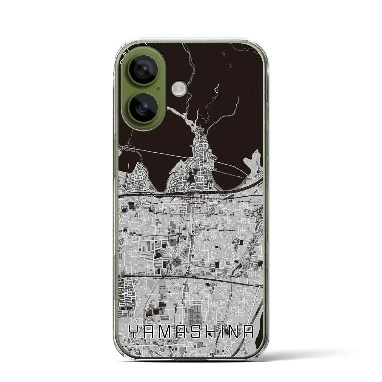 【山科(京都府)】地図柄iPhoneケース(クリアタイプ)