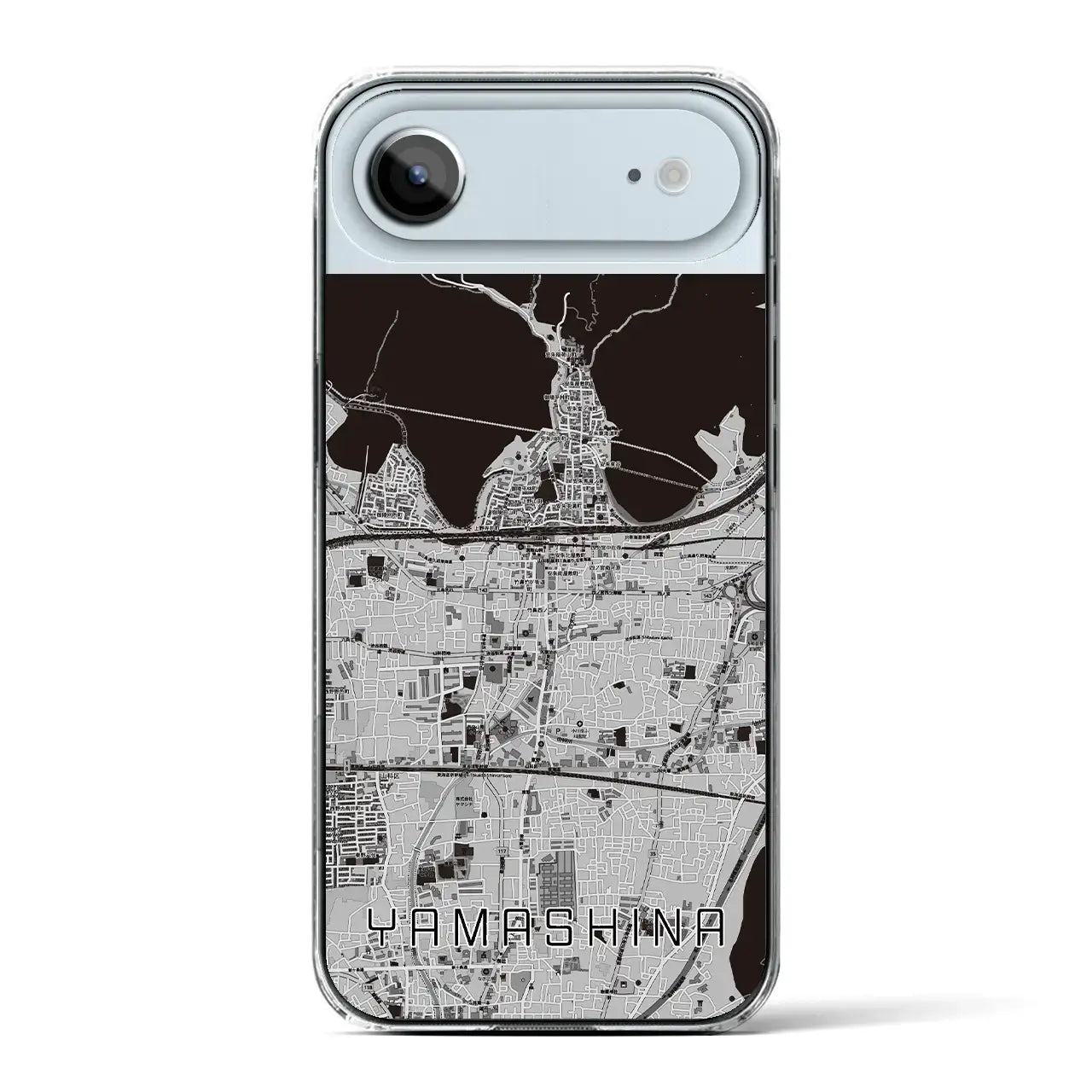 【山科(京都府)】地図柄iPhoneケース(クリアタイプ)