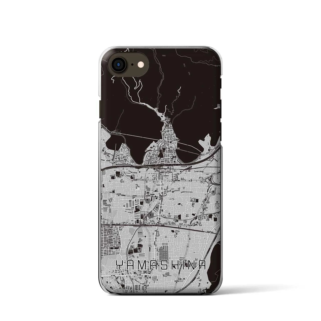 【山科(京都府)】地図柄iPhoneケース(クリアタイプ)