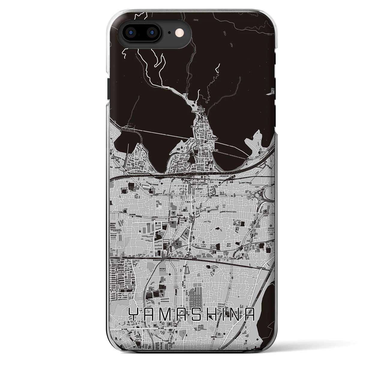 【山科(京都府)】地図柄iPhoneケース(クリアタイプ)